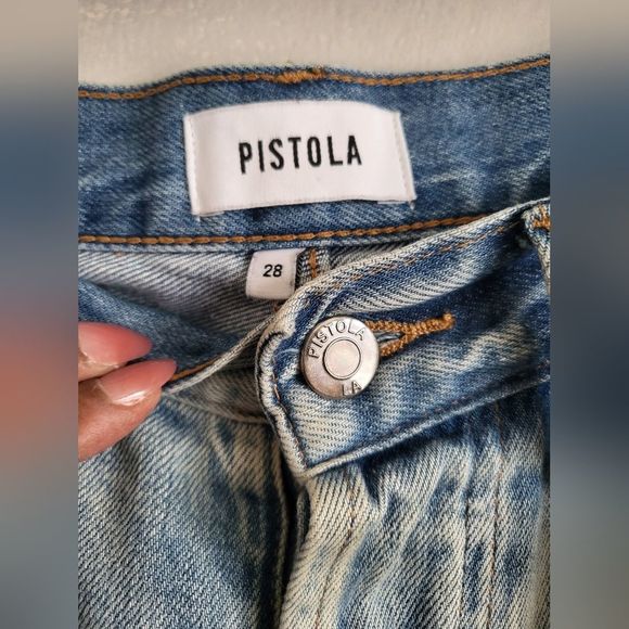 Pistola Button Fly Midrise Denim Jeans Worn Style Size 28 - Picture 9 of 16